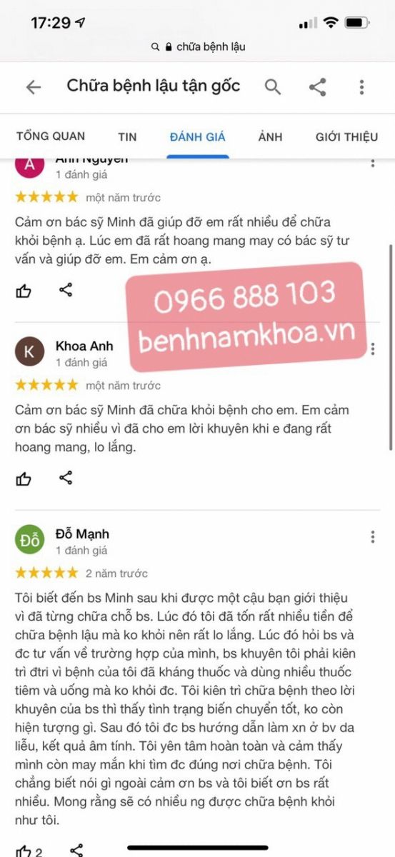 Phản hồi chữa bệnh lậu 2021-46 Phản hồi chữa bệnh lậu 2021-46